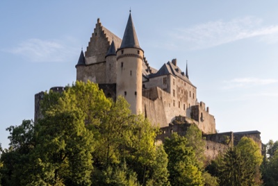 Château de Vianden hilltop castle exterior above the Our valley